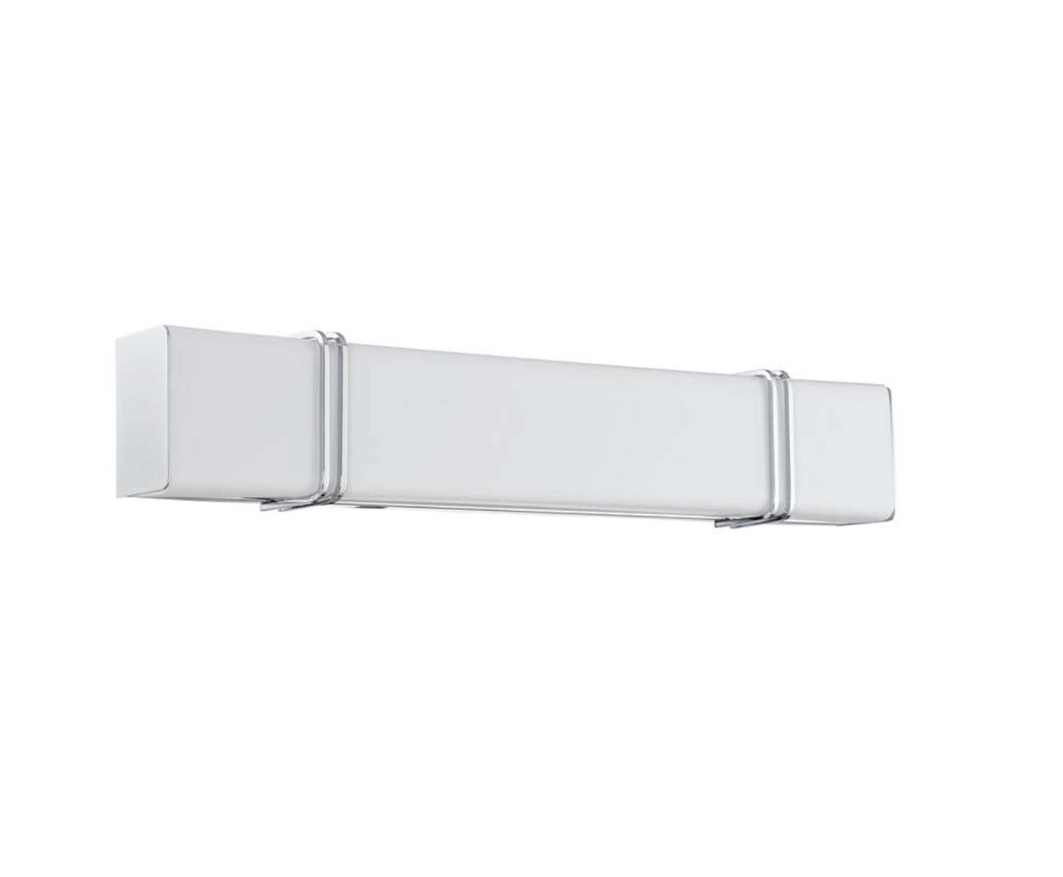 POLISHED CHROME METAL AND OPAL BATH LIGHT QTY 141